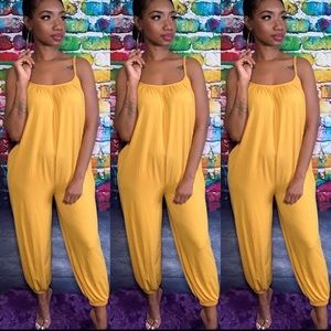Gold Knit Strapless Jumpsuit